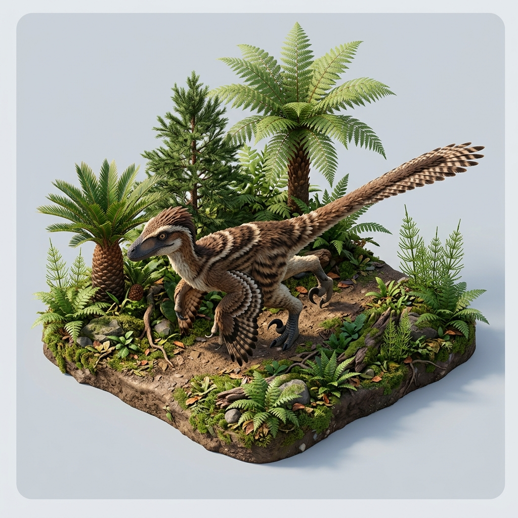 Deinonychus diorama