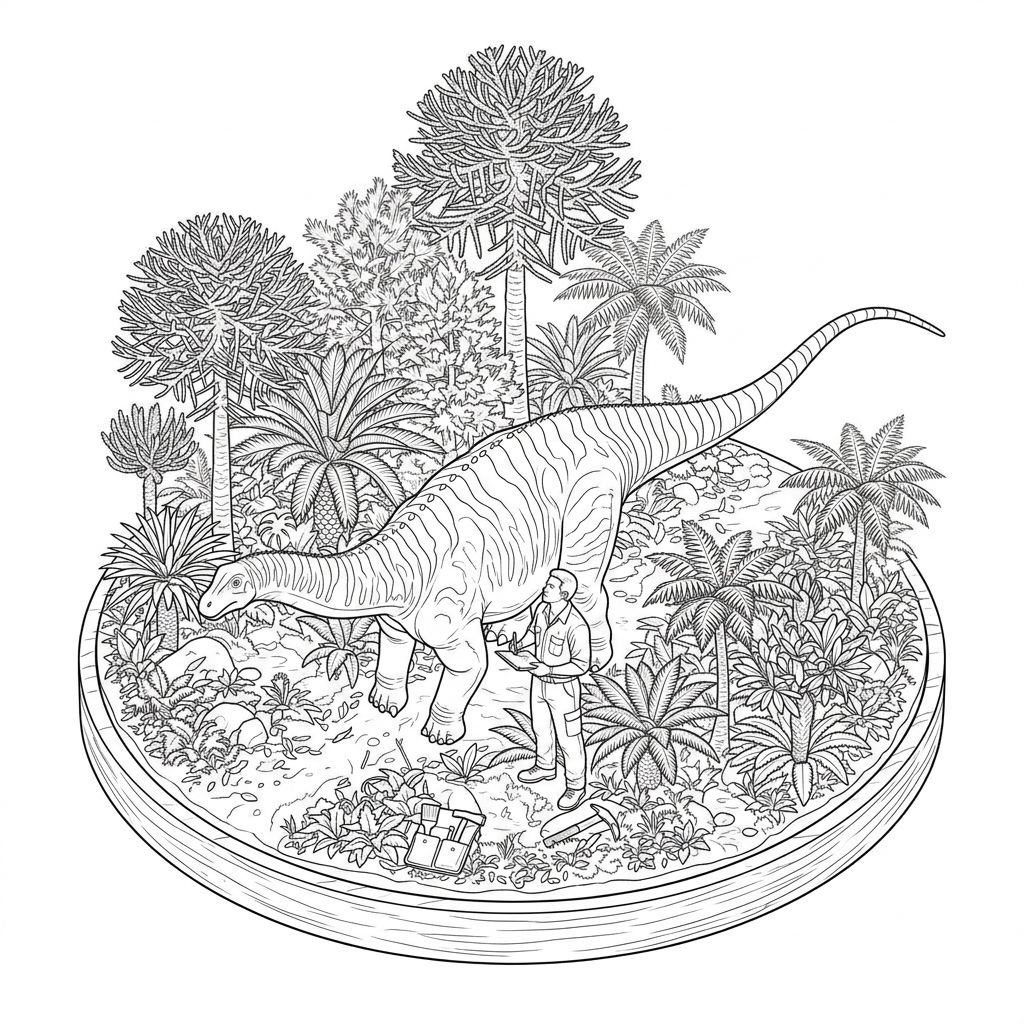 Apatosaurus coloring-scale