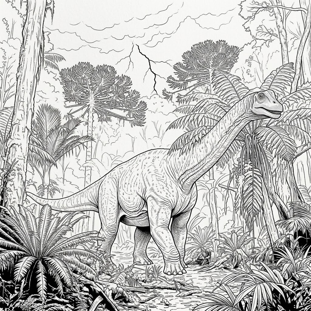 Argentinasaurus coloring-diorama
