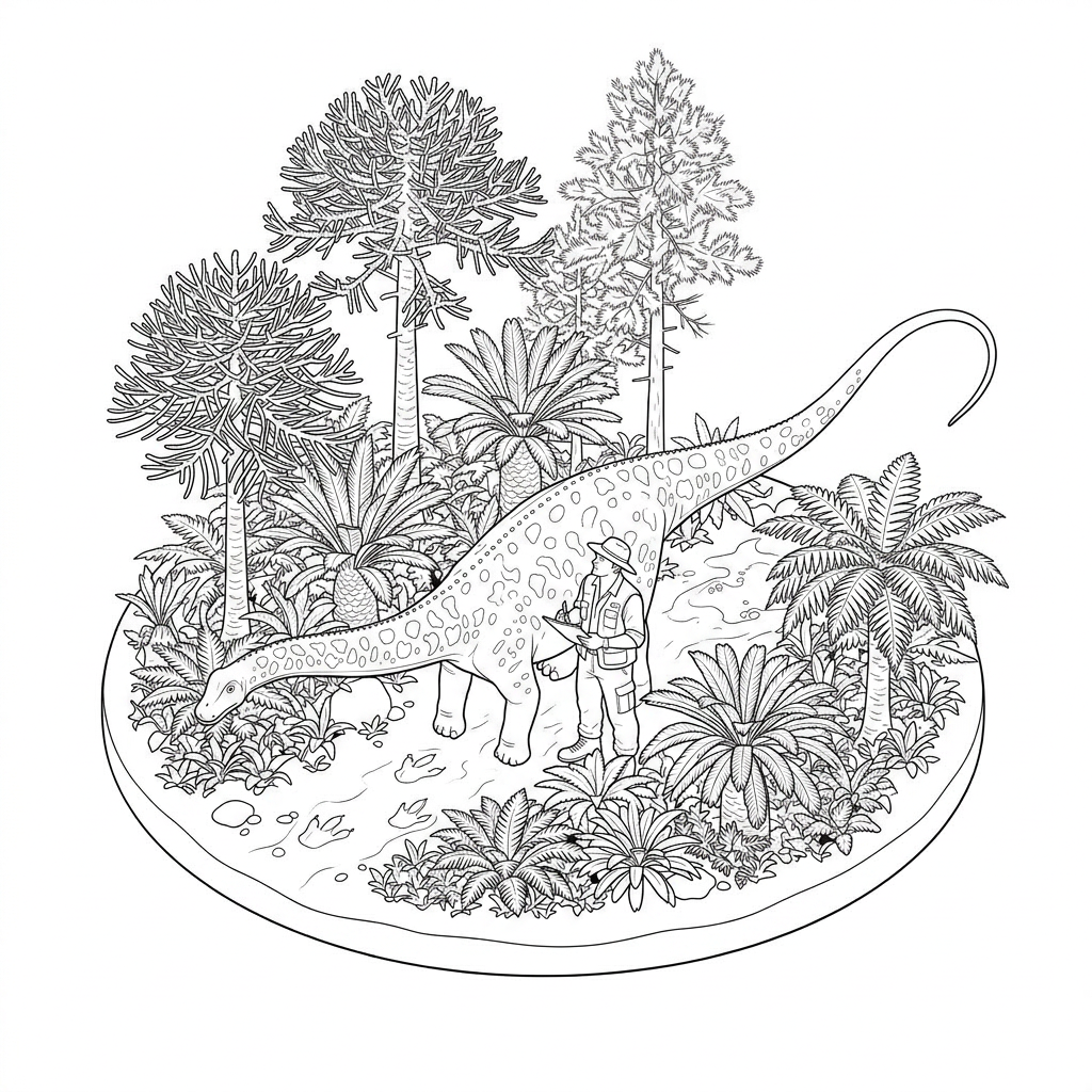 Diplodocus coloring-scale