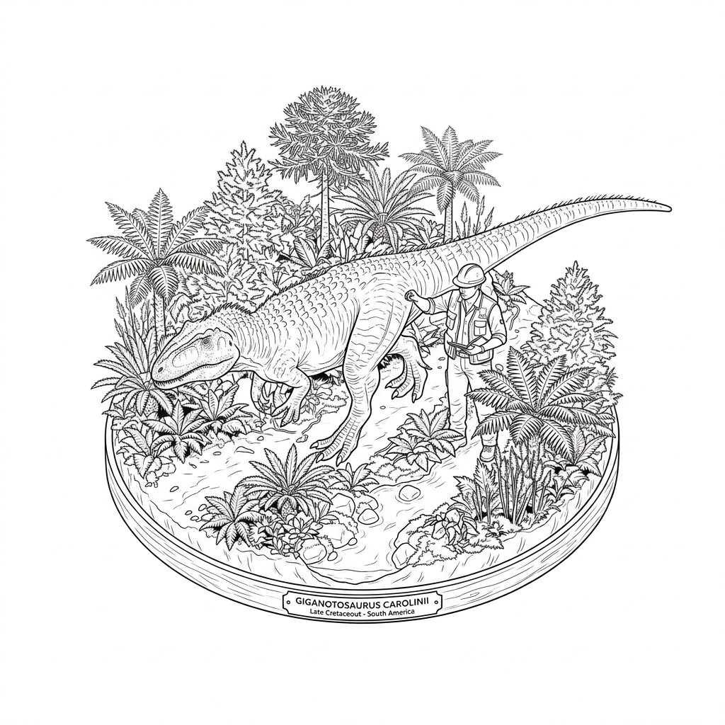 Giganotosaurus coloring-scale