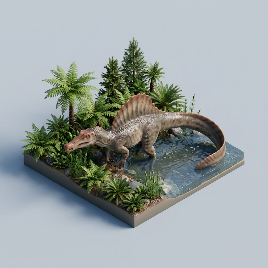 Spinosaurus diorama