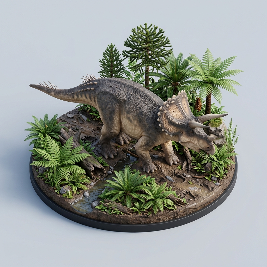 Triceratops diorama
